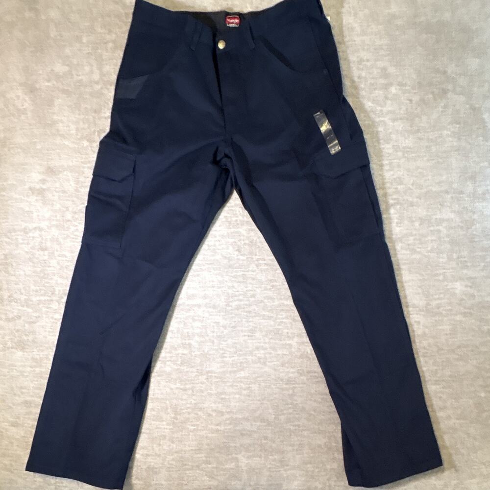 Wrangler Men's Navy Cargo Work Pants 36x32 Style 112320219